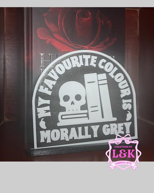Morally Gray- book shelf decor
