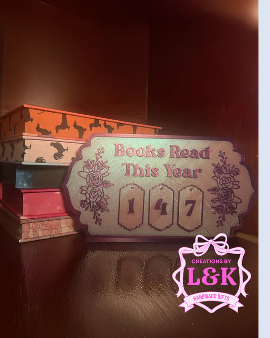Books Read This Year counter with storage