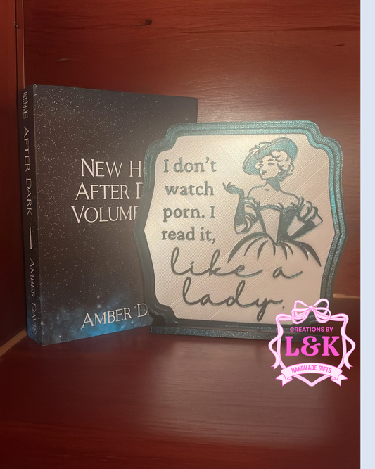 Like a Lady- book shelf decor